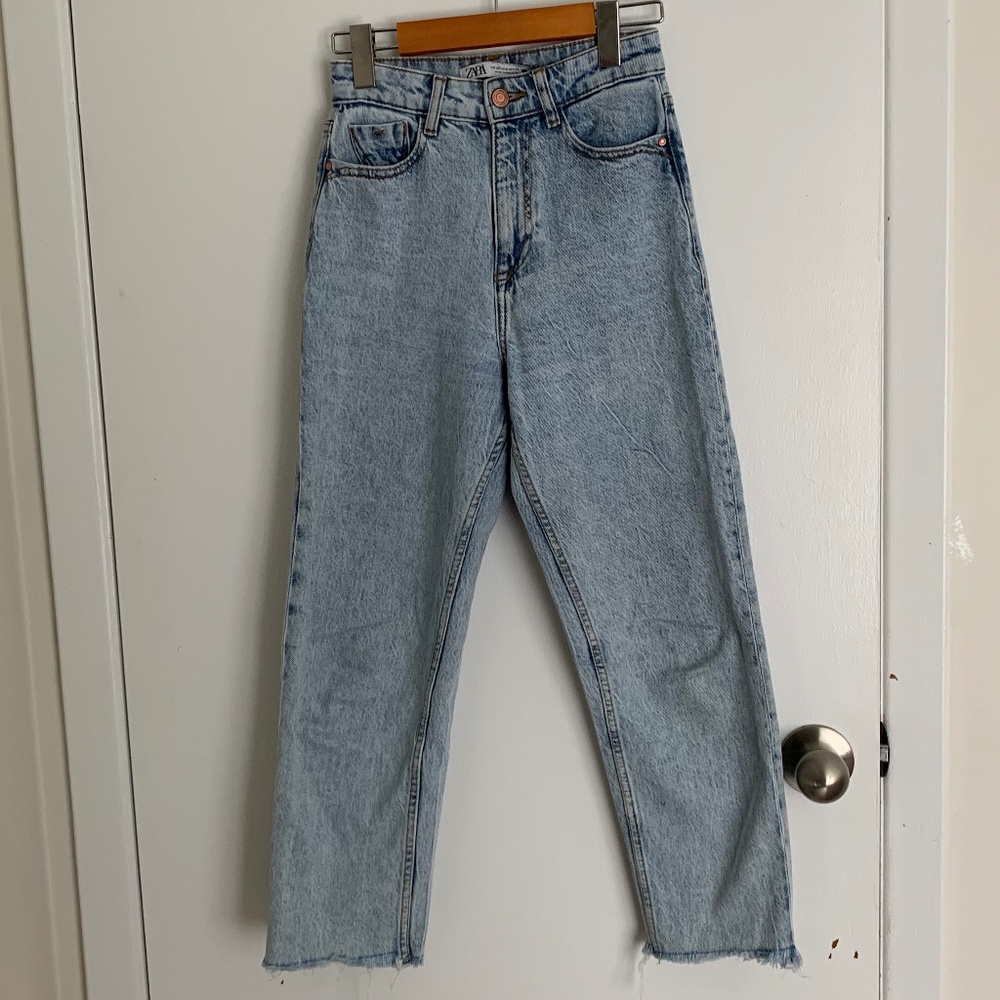 Zara High Rise Slim Mom Jean - Picture 3 of 4